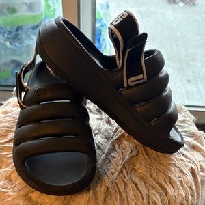 Uggs Black Slide Sandals